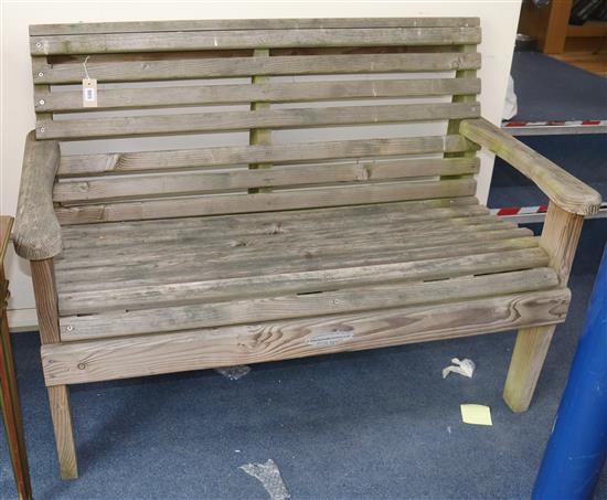 A Sustainable Furniture garden bench W.126cm